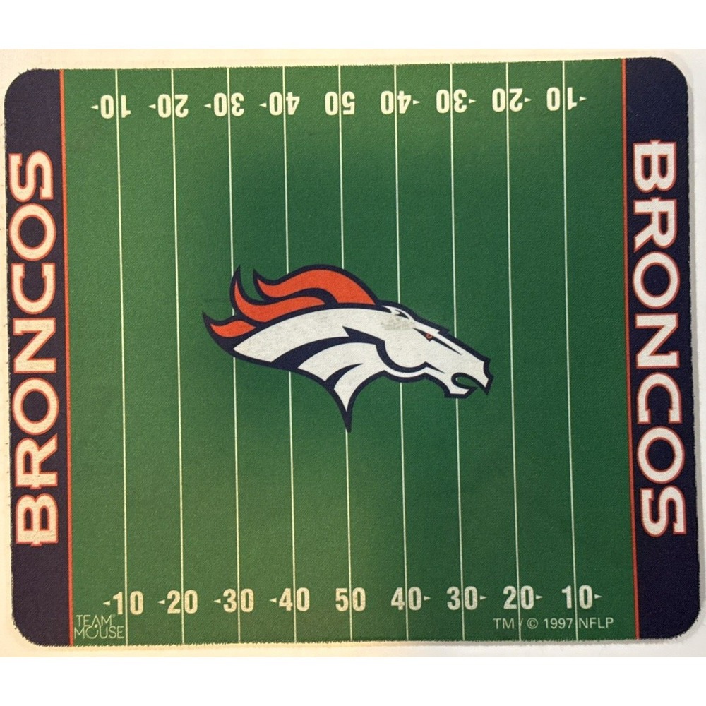 NFL Denver Broncos Computer Mouse Pad Football Field With Logo